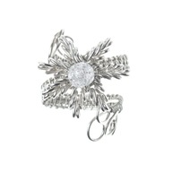 Strieborný prsteň - Ľadový kvet, strieborný pr. 925