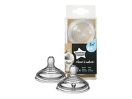 TOMMEE TIPPEE cumlíky na fľašu 3M+ 2 KS TOMMEE TIPPEE cumlíky na fľašu 3M+ 2 KS