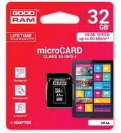 32GB MICROSD KARTA GOODRAM MICRO CLASS 10 SDHC + AD