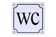 WC doska smaltovaná 12x12 cm WC sign WC doska smaltovaná 12x12 cm WC sign