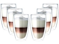 Termálne šálky Hrnčeky na kávu Caffe Latte Macchiato Čaj 380 ml 6 kusov Termálne šálky Hrnčeky na kávu Caffe Latte Macchiato Čaj 380 ml 6 kusov