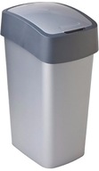 Preklápací kôš 50 L, Curver strieborno/šedý odpadkový kôš Preklápací kôš 50 L, Curver strieborno/šedý odpadkový kôš