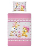 Bavlnené obliečky tweety 100x135 50x60 501 ružová Bavlnené obliečky tweety 100x135 50x60 501 ružová