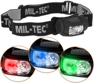 MIL-TEC HLAVNÁ LAMPA 4 farby LED LUXEON 90lm MIL-TEC HLAVNÁ LAMPA 4 farby LED LUXEON 90lm