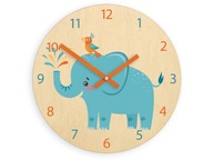 Nástenné hodiny do detskej izby ELEPHANT 30cm SILENT