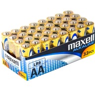 Maxell AA alkalická batéria (R6) 32 ks.