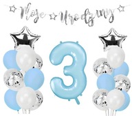 Balónové dekorácie k 1 2 3 4 5 6 7 8 9. narodeninám HEL