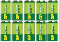 10ks GP GREENCELL batéria 6F22 9V STRONG zin 10ks GP GREENCELL batéria 6F22 9V STRONG zin