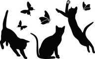Samolepka na stenu CATS mačiatka 112x70 cm
