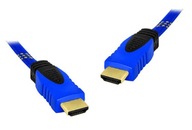 Kábel HDMI-HDMI v1.4 zástrčka / zástrčka 10m MODRÁ (1044a)