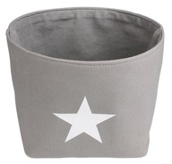 Textilný košík Elvis, šedá hviezda, 23x20 cm