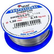 Cín Cynel Sn60Pb40 SW26 1,5mm 100 g Cín Cynel Sn60Pb40 SW26 1,5mm 100 g