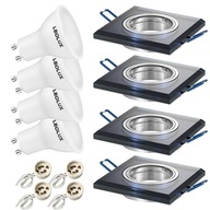 4x KW+ GU10 7,5W pevné sklenené halogénové svietidlo 4x KW+ GU10 7,5W pevné sklenené halogénové svietidlo