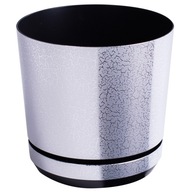 DEKOR kvetináč priemer 26 cm, matná strieborná farba DEKOR kvetináč priemer 26 cm, matná strieborná farba