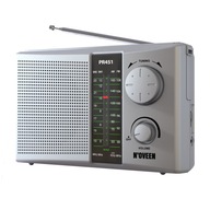 Malé prenosné kuchynské rádio Noveen PR451, strieborné