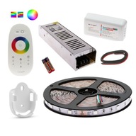 LED SET 5m 5050 RGB BIELY DOTYKOVÝ DIAĽK