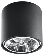 Stropné svietidlo Plafon TIUBE Black LED Loft SOLLUX