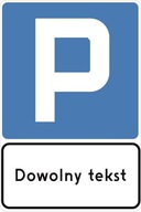 Parkovacia značka D-18 600/900 3M fólia s textom