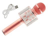 KARAOKE MICROPHONE WS858 s Bluetooth reproduktorom ružový