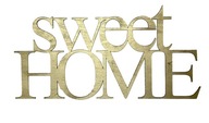 Drevená dekorácia 3D nápis SWEET HOME GOLD
