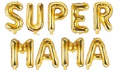 Super Mama fóliové balóniky s nápisom Zlaté ozdoby Super Mama fóliové balóniky s nápisom Zlaté ozdoby