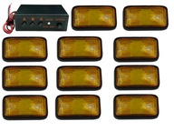 sada 10 LED svietidiel + 12V stroboskopický ovládač sada 10 LED svietidiel + 12V stroboskopický ovládač