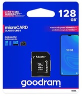 128GB MICRO SD/HC GOODRAM ADAPTÉR PAMÄŤOVÁ KARTA SD