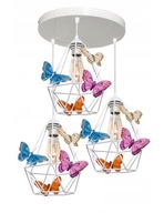 Lusterové závesné stropné svietidlo BUTTERFLY 3, biele, podkrovné LED stropné svietidlá Lusterové závesné stropné svietidlo BUTTERFLY 3, biele, podkrovné LED stropné svietidlá