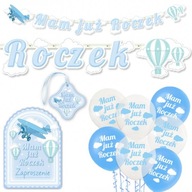 Balóny pozvánky banner narodeninové dekorácie SET Balóny pozvánky banner narodeninové dekorácie SET