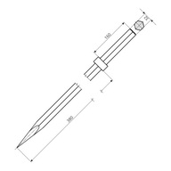 HEX hrot 32 x 160 mm Špicatý hrot 380 mm Sekáč