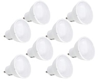 8 x GU10 5W LED žiarovka, nebliká, TEPLEJ farby 8 x GU10 5W LED žiarovka, nebliká, TEPLEJ farby