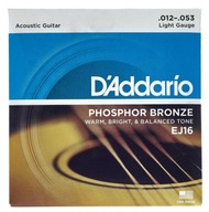 Akustické struny D'Addario EJ16 - 12-53 24h Akustické struny D'Addario EJ16 - 12-53 24h