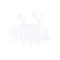 Kovový nástenný vešiak Cats white 24H Kovový nástenný vešiak Cats white 24H