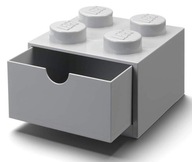 LEGO KONTAJNEROVÁ TEHLA 4 ZÁSUVKA ŠEDÁ NA STOL LEGO KONTAJNEROVÁ TEHLA 4 ZÁSUVKA ŠEDÁ NA STOL