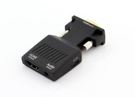 HD38 ADAPTÉR KONVERTOR Z VGA D-SUB NA HDMI + AUDIO HD38 ADAPTÉR KONVERTOR Z VGA D-SUB NA HDMI + AUDIO