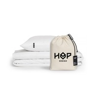 Obliečka na paplón 220x200 biela, HOP DESIGN - čistá hustá bavlna Obliečka na paplón 220x200 biela, HOP DESIGN - čistá hustá bavlna