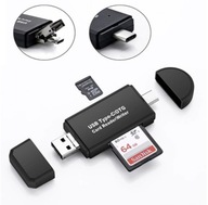 Čítačka SD microSD kariet USB-C Micro USB 3v1 Čítačka SD microSD kariet USB-C Micro USB 3v1