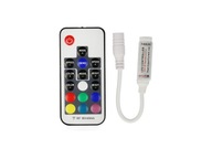 RGB RF LED ovládač MINI 12V diaľkový ovládač so 17 tlačidlami