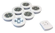 6 x bezdrôtové LED svetlá s diaľkovým ovládaním 6 x bezdrôtové LED svetlá s diaľkovým ovládaním