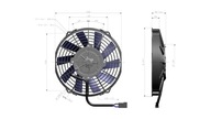 Ventilátor GC 225mm 12V, ofukovací VA07-AP12 / C-58S