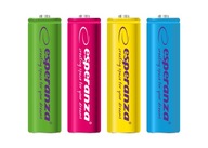 Nabíjateľné batérie R6 AA 2000 mAh ESPERANZA x 4 Nabíjateľné batérie R6 AA 2000 mAh ESPERANZA x 4