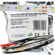 ECO 300 LED pásik 2835 12V 300 LED teplý 24W 5m