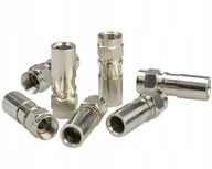 F zástrčka, kompresný konektor, kábel RG6 TC6, 100 ks F zástrčka, kompresný konektor, kábel RG6 TC6, 100 ks