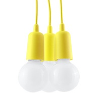 Detská LED stropná lampa DIEGO 3 Yellow SOLLUX