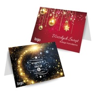 Firemná vianočná pohľadnica s LOGOM + OBÁLKA x100 PRO
