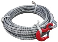 Oceľové lano pre navijak navijak 10mm 20m hák