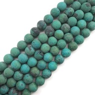 925-Chrysocolla farebná matná guľa 10mm stringmix