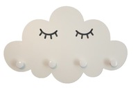 Vešiak Cloud s očkami do detskej izby, 4 vešiaky na detské steny