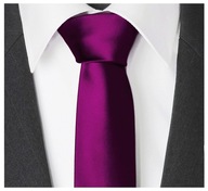 AMARANTHY SLIM FIT pánska úzka kravata 6 dráhová fuchsiová hladká JACQUARD wp05 AMARANTHY SLIM FIT pánska úzka kravata 6 dráhová fuchsiová hladká JACQUARD wp05
