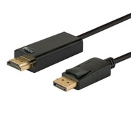 DisplayPort - HDMI M/M KÁBEL 1,5 m ZLATENÝ